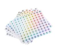 sourcing map Laser Capital Letter Stickers, 5/8" Alphabet t Round Self-Adhesive Reflective Sticker for Inventory, Storage, Organizing,10 Sheets(1000 Counts)