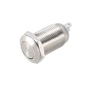 sourcing map Latching Metal Push Button Switch 10mm Mounting Dia 1NO 1NC COM DC 30V 0.1A 22.5 x 13.5mm
