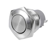 sourcing map Latching Metal Push Button Switch 16mm Mounting Dia 3A SPST 1NO 2 Terminals