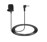 sourcing map Lavalier Lapel Microphone, 3.5mm Elbow Mono Condenser Collar Microphone 1.2m Wired Omnidirectional Condenser Mini Lapel Mic for Teachers Presenters