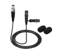 sourcing map Lavalier Lapel Microphone, Mini XLR 3 Pin TA3F Plug Condenser Collar Microphone 1m Wired Unidirectional Condense Mini Lapel Mic for Presenters Musicians Actors