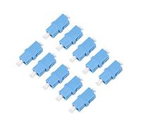 sourcing map LC to LC Fiber Coupler Flange Type Fiber Optical Adapter for Server Rack, Patch Panel Connect Singlemode/Multimode 10Pcs