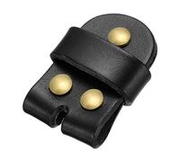 sourcing map Leather Belt Pin Buckle with Rivets, 29mm Belt Head Connection Loop for DIY Crafting Men Women's Belts Accessories (Black)