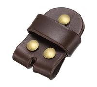 sourcing map Leather Belt Pin Buckle with Rivets, 35mm Belt Head Connection Loop for DIY Crafting Men Women's Belts Accessories (Coffee)