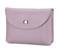 sourcing map Leather Coin Purse, Small Coin Pouch, Portable Pocket Pouch Change Purse Wallet Snap Closure for Women Men Credit Card Folded Bills Key Lip Balm, Light Purple