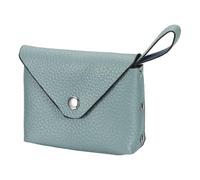 sourcing map Leather Coin Purse, Small Coin Pouch, Portable Pocket Pouch Change Purse Wallet Snap Closure with Handle for Women Men Credit Card Folded Bills Key Lip Balm, Light Blue