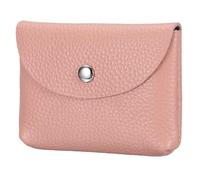 sourcing map Leather Coin Purse, Small Coin Pouch, Portable Pocket Pouch Change Purse Wallet Snap Closure for Women Men Credit Card Folded Bills Key Lip Balm, Pink