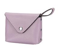 sourcing map Leather Coin Purse, Small Coin Pouch, Portable Pocket Pouch Change Purse Wallet Snap Closure with Handle for Women Men Credit Card Folded Bills Key Lip Balm, Light Purple