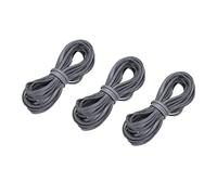 sourcing map Leather Cord, 5.47 Yards 2.6mm Flat Suede String Strip for Purse Handbag Shoelace DIY Crafts Bracelet Making, Gray 3Pcs