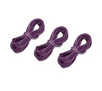 sourcing map Leather Cord, 5.47 Yards 2.6mm Flat Suede String Strip for Purse Handbag Shoelace DIY Crafts Bracelet Making, Purple 3Pcs