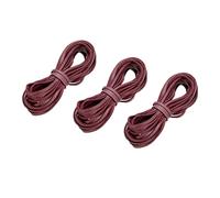 sourcing map Leather Cord, 5.47 Yards 2.6mm Flat Suede String Strip for Purse Handbag Shoelace DIY Crafts Bracelet Making, Wine Red 3Pcs