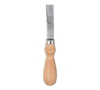 sourcing map Leather Edge Bevelers 12mm Wide Mouth Stainless Steel Skiver Leather Tool Leather Edge Skiving Beveler with Wood Handle for Leather Edger Trimmer Cutting Thinning Crafting