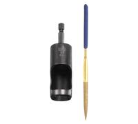 sourcing map Leather Hole Punch Tool 22mm 45#Steel 1/4 Hex Shank Drill Bits Electric Hollow Punch Set with 5.5" Half-Round File for Leathercraft Belt Fabric PVC Plastic Handbags Watch Band DIY
