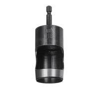 sourcing map Leather Hollow Punch 1/4 Hex Shank for Drills, 31mm Dia Rotary Hole Punch for Thick Fabrics Leathercraft Working