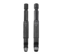 sourcing map Leather Hollow Punch Set 1/4 Hex Shank for Drills, 4mm 5mm Dia Rotary Hole Punches for Thick Fabrics Leathercraft Working