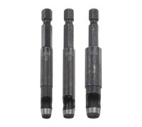 sourcing map Leather Hollow Punch Set 1/4 Hex Shank for Drills, 5mm 6mm 7mm Dia Rotary Hole Punches for Thick Fabrics Leathercraft Working