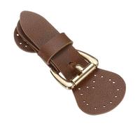 sourcing map Leather Magnetic Snap Buckle Lock, Sew on Toggle Closure Buckle, Replacement for Pouches Jacket DIY Craft Sewing, Dark Brown