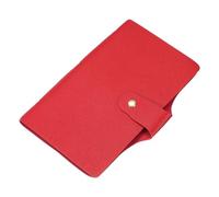 sourcing map Leather Professional Credit Card Holder, 40 Slots Business Card Organizer for Men and Women, Multifunctional Credit Card Protective Case, Store Cards and Prevent Loss(Red)