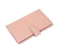 sourcing map Leather Professional Credit Card Holder, 96 Slots Business Card Organizer for Men and Women, Multifunctional Credit Card Protective Case, Store Cards and Prevent Loss(Pink)