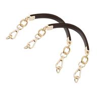 sourcing map Leather Purse Handle, 2Pcs 30.5cm/12" PU Purse Replacement Strap for Women's Handbag Underarm Bag Tote (Coffee)