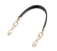 sourcing map Leather Purse Handle, 40cm/15.75" Short PU Purse Replacement Strap for Women's Handbag Underarm Bag Tote (Black)