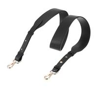 sourcing map Leather Purse Strap, 41.7"-43.3" Adjustable Crossbody Replacement Straps 1.5" Width for Handbags, Shoulder Bag (Black, Gold Clasp)