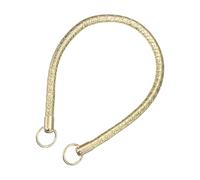 sourcing map Leather Purse Strap, 60cm/23.6" PU Leather Braided Purse Replacement Handle Shoulder Bag Straps Replacement with Golden Ring for DIY Handbags Purses Making, Gold
