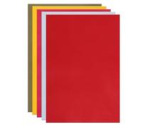 sourcing map Leather Scraps, 12 x 8 Inch Leather Pieces Artificial Cow Leathers for Crafts, Bags, Jewelry Making, Craft Supplies, DIY Projects (Pack of 5, Colorful Tone)