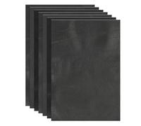 sourcing map Leather Scraps, 12 x 8 Inch Leather Pieces Artificial Cow Leathers for Crafts, Bags, Jewelry Making, Craft Supplies, DIY Projects (Pack of 10, Black Tone)