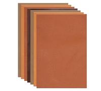 sourcing map Leather Scraps, 12 x 8 Inch Leather Pieces Artificial Cow Leathers for Crafts, Bags, Jewelry Making, Craft Supplies, DIY Projects (Pack of 10, Coffee Tone)