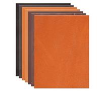 sourcing map Leather Scraps, 8 x 6 Inch Leather Pieces Artificial Cow Leathers for Crafts, Bags, Jewelry Making, Craft Supplies, DIY Projects (Pack of 10, Brown Tone)