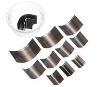 sourcing map Leather Semicircle Shape Punch Cutter Set 10 Sizes Leather Hollow Cutter Kit Durable Punch Die Kit Carbon Steel Leather Punch Tool for Canvas Strap Belt Leathercraft Working 10pcs