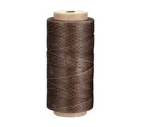 sourcing map Leather Sewing Thread 186 Yards 210D/1mm Waxed Cord Brown | Polyester String for Manual Sewing