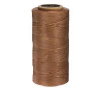 sourcing map Leather Sewing Waxed Thread, 284 Yards / 260m 0.8mm 150D Flat Polyester All-Purpose Threads for Leather Crafts, Bookbinding, Light Brown
