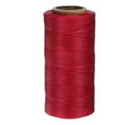 sourcing map Leather Sewing Waxed Thread, 284 Yards / 260m 0.8mm 150D Flat Polyester All-Purpose Threads for Leather Crafts, Bookbinding, Red