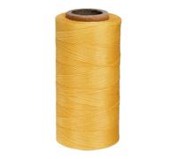 sourcing map Leather Sewing Waxed Thread, 284 Yards / 260m 0.8mm 150D Flat Polyester All-Purpose Threads for Leather Crafts, Bookbinding, Gold