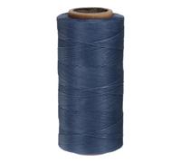 sourcing map Leather Sewing Waxed Thread, 284 Yards / 260m 0.8mm 150D Flat Polyester All-Purpose Threads for Leather Crafts, Bookbinding, Denim Blue
