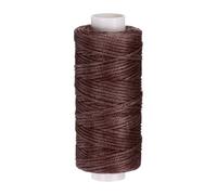 sourcing map Leather Sewing Waxed Thread, 55 Yards / 50m 0.8mm 150D Flat Polyester All-Purpose Threads for Leather Crafts, Bookbinding, Coffee Brown