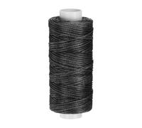 sourcing map Leather Sewing Waxed Thread, 55 Yards / 50m 0.8mm 150D Flat Polyester All-Purpose Threads for Leather Crafts, Bookbinding, Black
