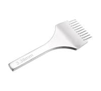 sourcing map Leather Stitching Punch 3.38mm 10 Prong Carbon Steel Leather Punch Hole Tool Chisel for DIY Craft Handbag Wallets Card Belt Holders Key Holders Belts, White