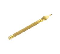 sourcing map Leather Stitching Punch 4mm 1 Prong Carbon Steel Leather Punch Hole Tool Chisel for DIY Craft Handbag Wallets Card Belt Holders Key Holders Belts, Gold