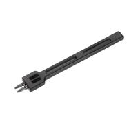 sourcing map Leather Stitching Punch 4mm 2 Prong Carbon Steel Leather Punch Hole Tool Stitching Chisel for DIY Craft Handbag Wallets Card Belt Holders Key Holder Belt, Black