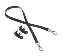 sourcing map Leather Strap Kit, 65cm Crossbody Leather Shoulder Strap Conversion Kit for Mini Pouch Handbags Purse Straps Crossbody, Black