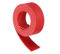 sourcing map Leather Straps, 0.8 Inch Wide 39 Inch Long Soft Flat Leather Strips Cord for Craft Projects Tooling Belt Bag Making, Red