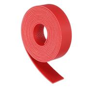 sourcing map Leather Straps, 0.8 Inch Wide 79 Inch Long Soft Flat Leather Strips Cord for Craft Projects Tooling Belt Bag Making, Red
