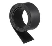 sourcing map Leather Straps, 1.2 Inch Wide 39 Inch Long Soft Flat Leather Strips Cord for Craft Projects Tooling Belt Bag Making, Black