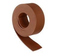 sourcing map Leather Straps, 1.2 Inch Wide 79 Inch Long Soft Flat Leather Strips Cord for Craft Projects Tooling Belt Bag Making, Brown