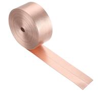 sourcing map Leather Strip 30mm Wide 5m Long Metallic Leather Strip Flat Leather Belt Cord Soft Faux leather straps for crafts diy Sewing Traction Ropes,Rose Gold