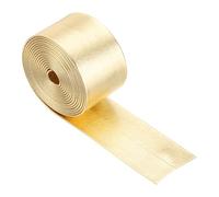 sourcing map Leather Strips 20mm Wide 1m Long Metallic Leather Strip Flat Leather Belt Cord Soft Faux leather straps for crafts diy Sewing Traction Ropes,Golden