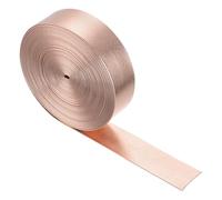 sourcing map Leather Strips 20mm Wide 5m Long Metallic Leather Strip Flat Leather Belt Cord Soft Faux leather straps for crafts diy Sewing Traction Ropes,Rose Gold